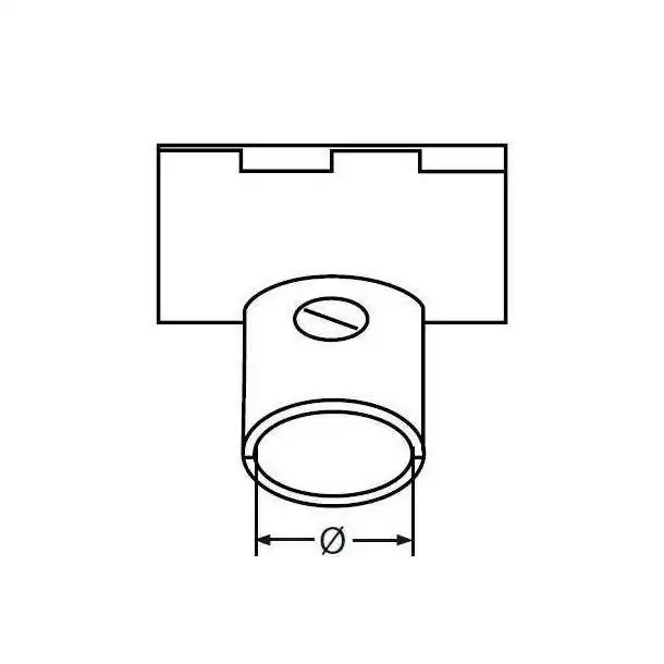 Té droit 90° pliable Inox A4 diamètre 25mm