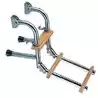 Echelle inox 3 marches bois