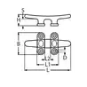 Taquet plat Inox A4 Longueur 100mm