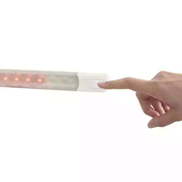 Réglette Lumineuse strip led blanc chaud/rouge 12V avec interrupteurs