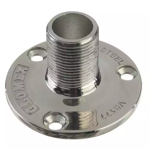 Support antenne de pont inox 40mm fileté 1''x14 V9177