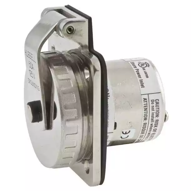 Socle HBL503SS mâle inox 125V 50A