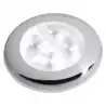 Slim Line LED ronde courtoisie rouge 12V plastique noir