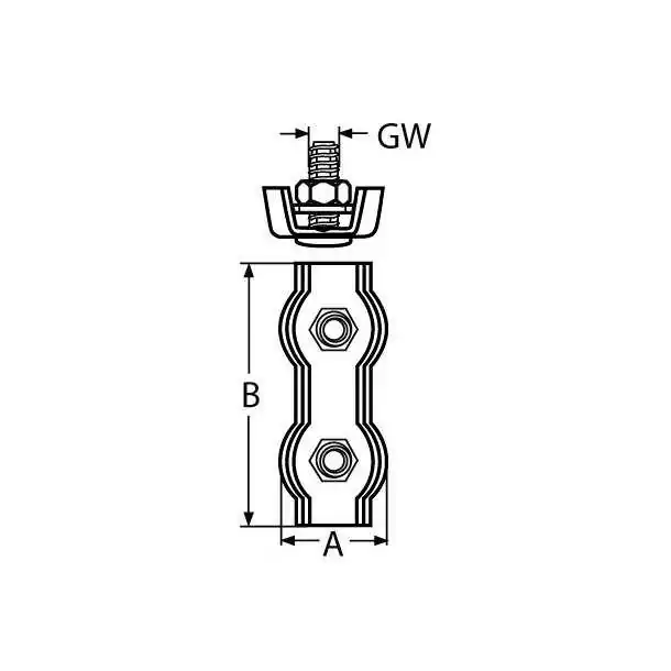 Serre câble plat double A4 diamètre 10mm