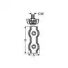 Serre cable plat double A4 diamètre 10mm