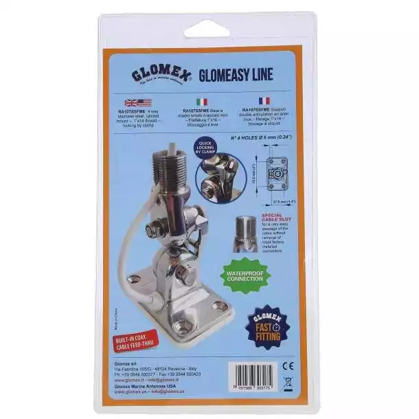 Rotule Glomeasy RA107 de pont inox support pour antenne