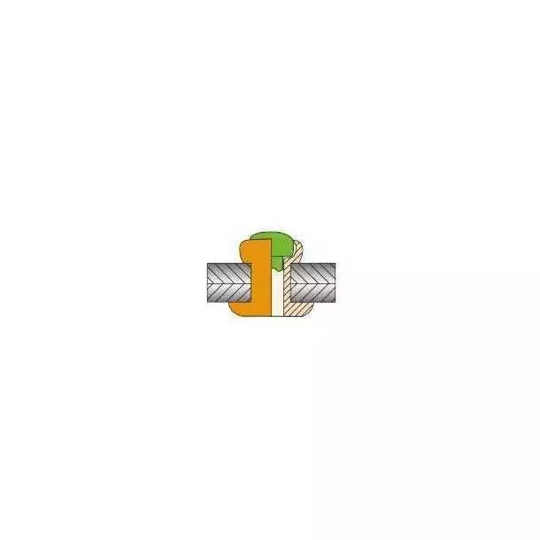 Rivet aveugle ouvert 4,8x12mm cupro-nickel TP Vendu par 100