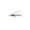 Rivet aveugle ouvert alu/acier TP 4,8 x 20mm Vendu par 100