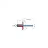Rivet aveugle ouvert alu/acier TP 4,8 x 16mm Vendu par 100