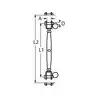 Ridoir corps fermé chape fixes Inox A4 diamètre 6mm