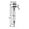 Ridoir A4 M10 x diamètre 5mm chape fixe à sertir corps fermé