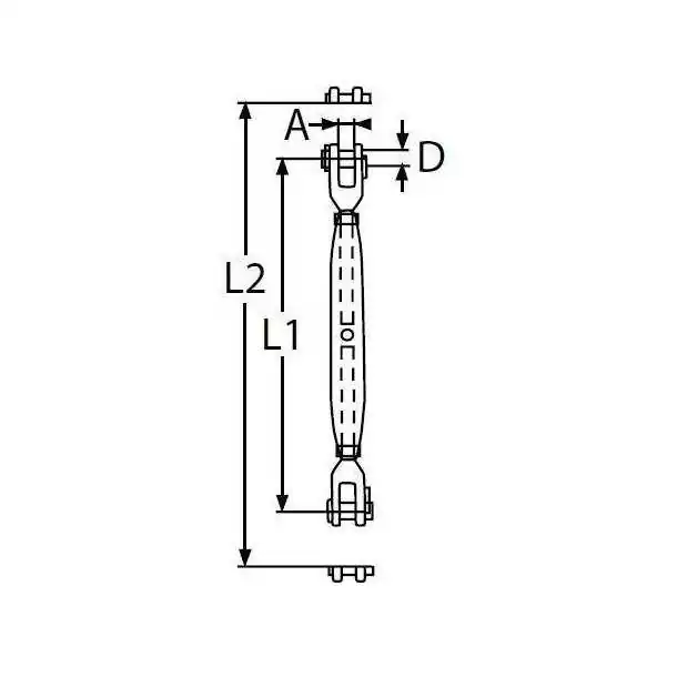 Ridoir à chapes usinées Inox A4 diamètre 8mm