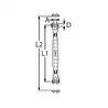Ridoir à chapes usinées Inox A4 diamètre 5mm