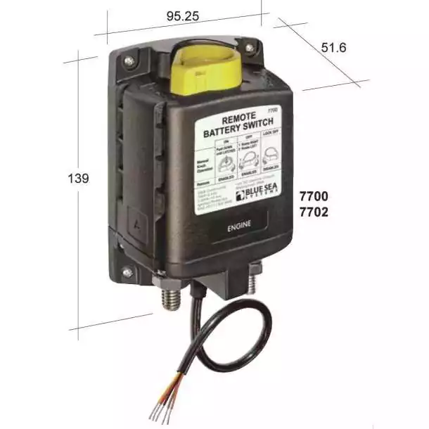 Relais bistable ML-RBS 12V 500A avec interrupteur