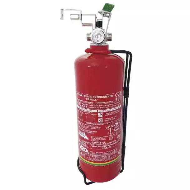 Extincteur automatique HFC 227 Firekill 1 kg – Installation fixe – Volume protégé 1,7 m³