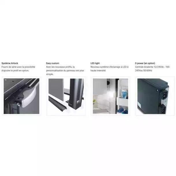 Réfrigérateur Seaclassic C90 DW noir 90L à tiroir unité interne 12/24V