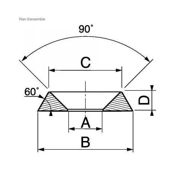 Rondelle cuvette décolletée Inox A4 diamètre 8mm sachet par 5