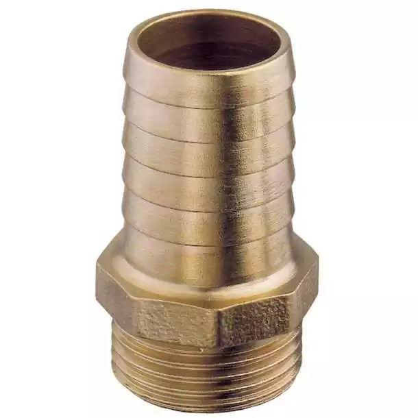 Raccord Laiton Male Male cannelé et fileté 1 1/2'' x sortie 40mm vrac