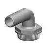 Raccord coude 90° Male Male fileté cannelé 25 mm 1''1/2 BSP blanc