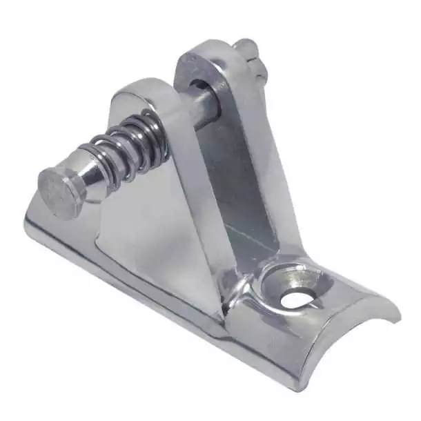 Platine de capote 90° concave avec axe goupille inox A4