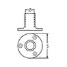 Platine de balcon ronde inox A4 90° diamètre 22mm