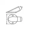 Platine de balcon ronde 30° diamètre 22mm