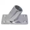 Platine de balcon rectangulaire inox A4 60° diamètre 25mm