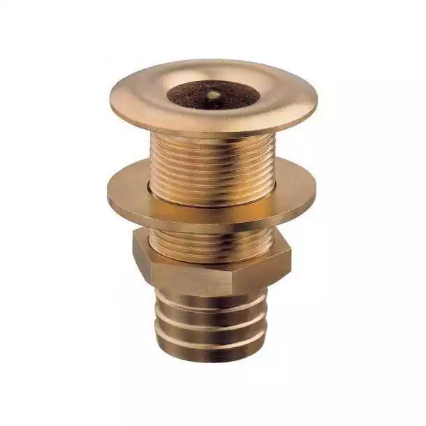 Passe-coque Laiton cannelé 1/2'' Diamètre 15mm Longueur 18mm