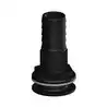 Passe-coque fileté cannelé diamètre 38mm 1''1/2 BSP noir