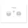 Panneau de commande WC Touch SFT Multifonctions 2 boutons blanc 12/24V