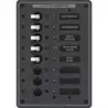 Panneau DC 8 Toggles blanc 12/24V