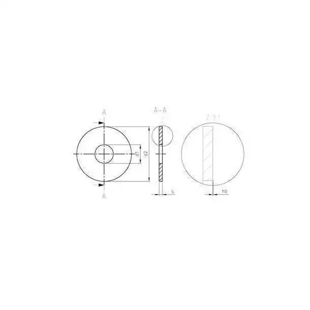 Rondelle X-large forme LL inox A4 Diamètre 3mm Vendu par 100