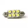 Navette SV8.5 8-35V 1W 6 LED blanc chaud 42x16mm