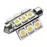 Navette SV8.5 8-35V 1,8W 210° 9 LED blanc chaud 42x25mm