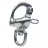 Mousqueton de drisse à émerillon Longueur 128mm inox