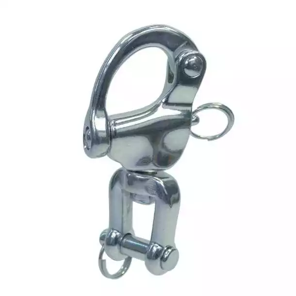 Mousqueton de drisse à chape Longueur 128mm inox