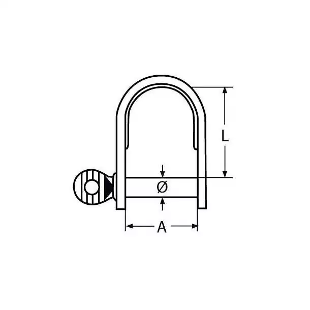Manille plate type court A4 diamètre 5mm les 2