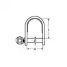 Manille plate type court A4 diamètre 4mm les 2