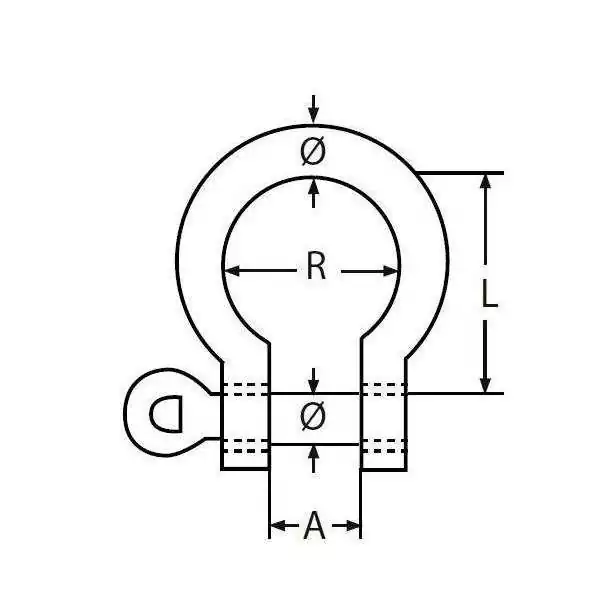 Manille lyre A4 diamètre 5mm