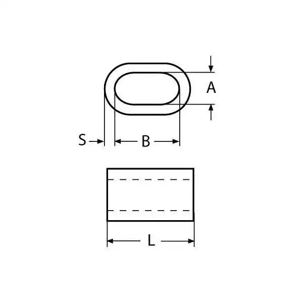 Manchon à sertir en cuivre diamètre 3mm