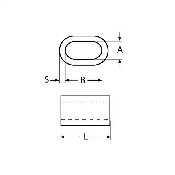 Manchon à sertir aluminium diamètre 2mm