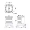 Kit de fixation latérale pour feu DHR55N
