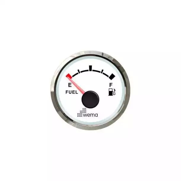 Indicateur carburant 12V NMEA2000 blanc encastrement 56mm avec câble de 1m