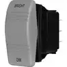 Interrupteur Contura SPDT DIMMER mom-off-mom gris