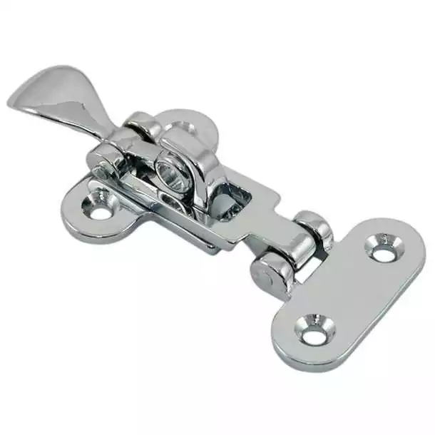 Grenouillère laiton chromé 110mm x 45mm Grenouillère laiton chromé 110mm x 45mm