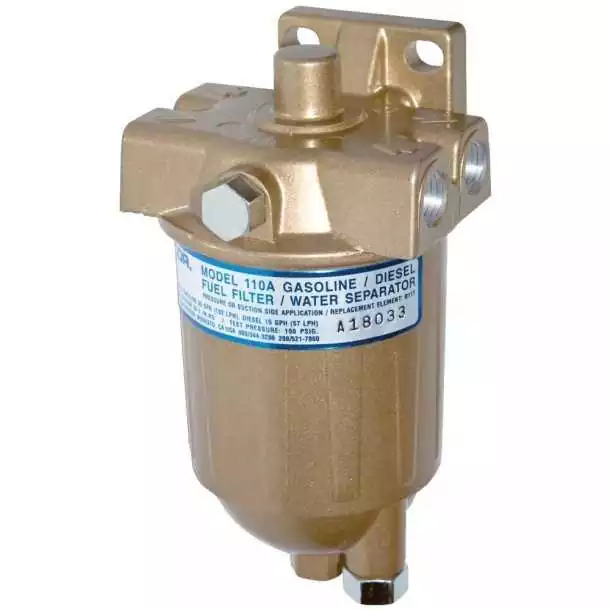 Filtre séparateur 110A gasoil - bol métallique 57L/h 10 µ