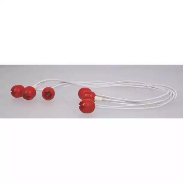Ferlette à boule diamètre 4mm 60cm rouge les 3