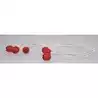 Ferlette à boule diamètre 4mm 60cm rouge les 3
