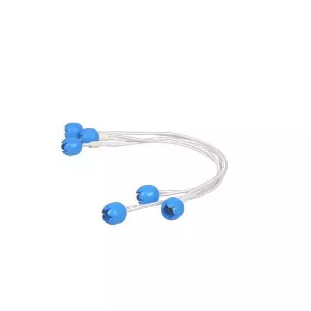Ferlette à boule diamètre 4mm 40cm bleue les 3