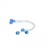 Ferlette à boule diamètre 4mm 40cm bleue les 3